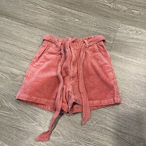 Polo Ralph Lauren Girls Size 6 Pink Corduroy Shorts Pockets Belted
